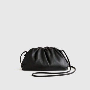 QUINCE Italian Leather Pouch Crossbody Clutch BAG BLACK MSRP $134